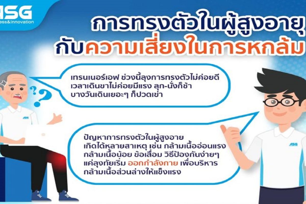 ปัญหาการทรงตัว กับความเสี่ยงในการหกล้มในผู้สูงอายุ