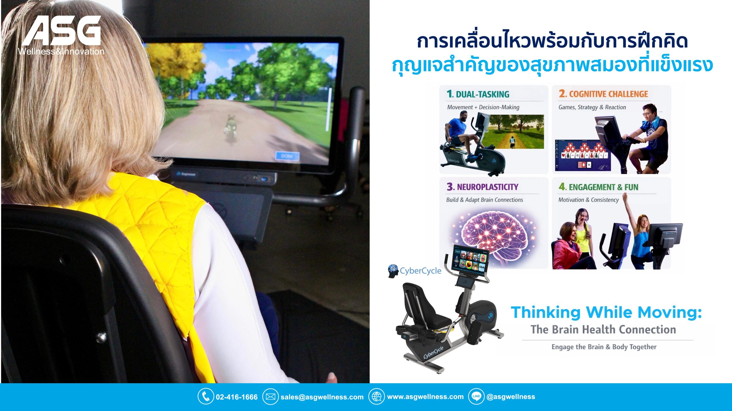 การเคลื่อนไหวพร้อมกับการฝึกคิด กุญแจสำคัญของสุขภาพสมองที่แข็งแรง